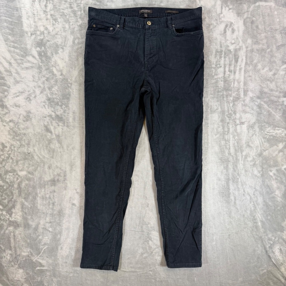 Banana Republic Traveler Athletic Taper Pants Mens Size 36x34 Black Stretch